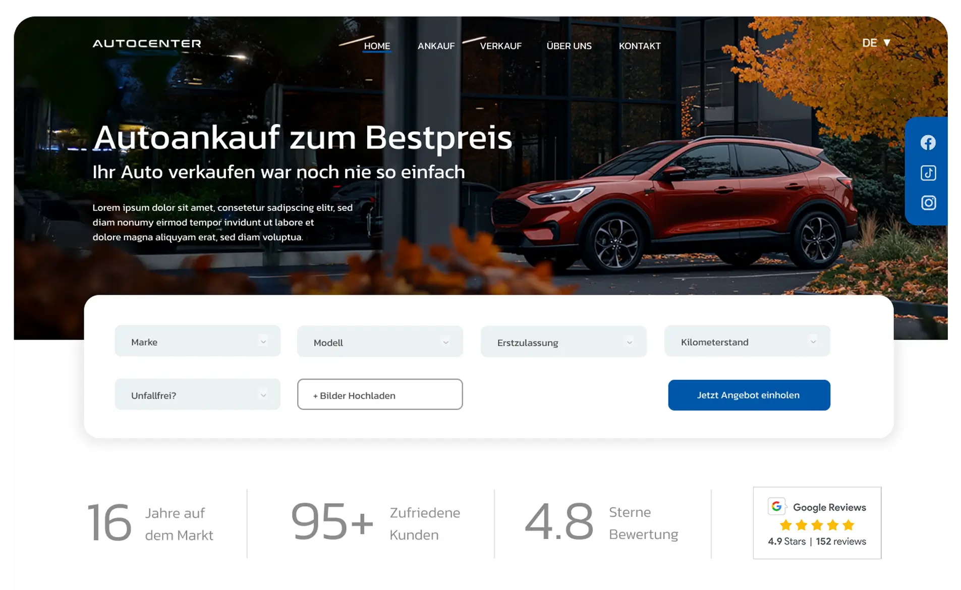Autohaus Webseite